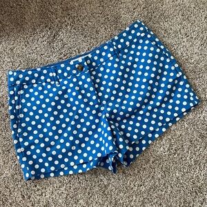 Boden 10P Blue and White Chino Polka Dot Shorts
